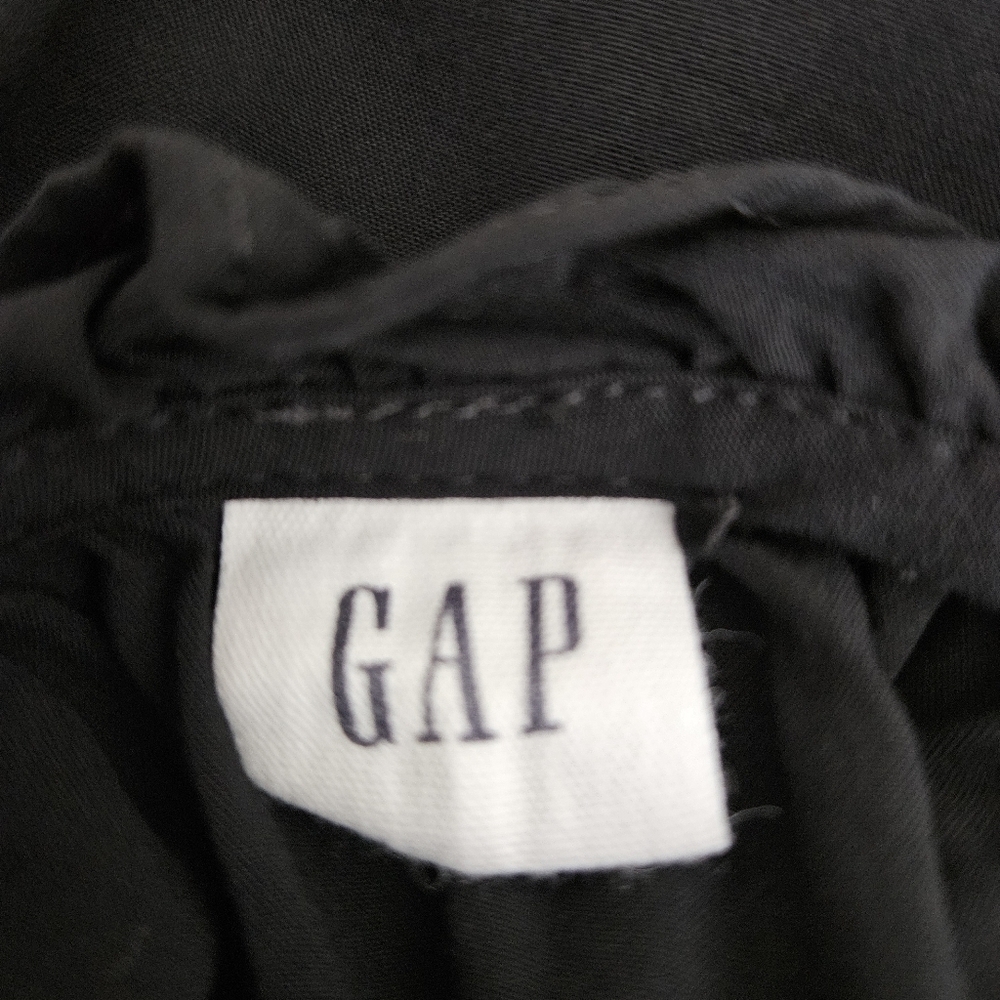 GAP Blouson Fit Flare Tank Dress Black Sleeveless V Neck Lightweight Large - Picture 5 of 7